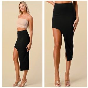 🆕Asymmetrical midi skirt